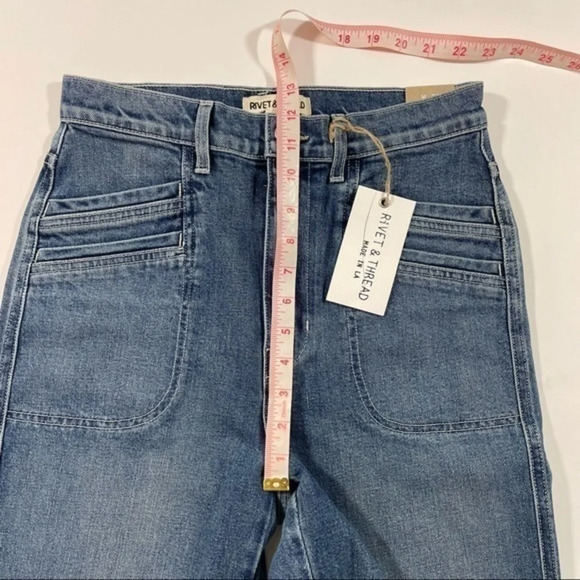 New Madewell Rivet & Thread High Rise Relaxed Straight Jeans - Picture 11 of 11